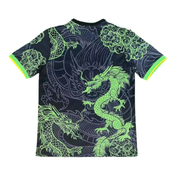 Real Madrid 2025-26 Black & Green Dragon Player Version Jersey – Size S–XXL – Custom Name & Number, Select Badges