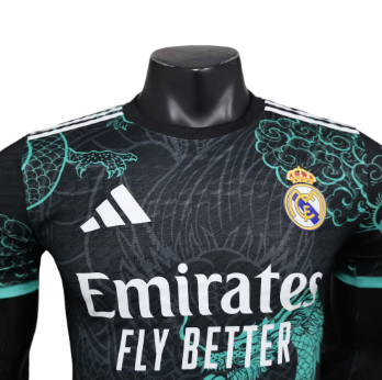 Real Madrid 2025-26 Green Dragon Adult Jersey – Size S–XXL – Custom Name & Number, Select Badges
