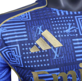 Real Madrid 2025-26 Blue Player Version Jersey – Size S–XXL – Custom Name & Number, Select Badges