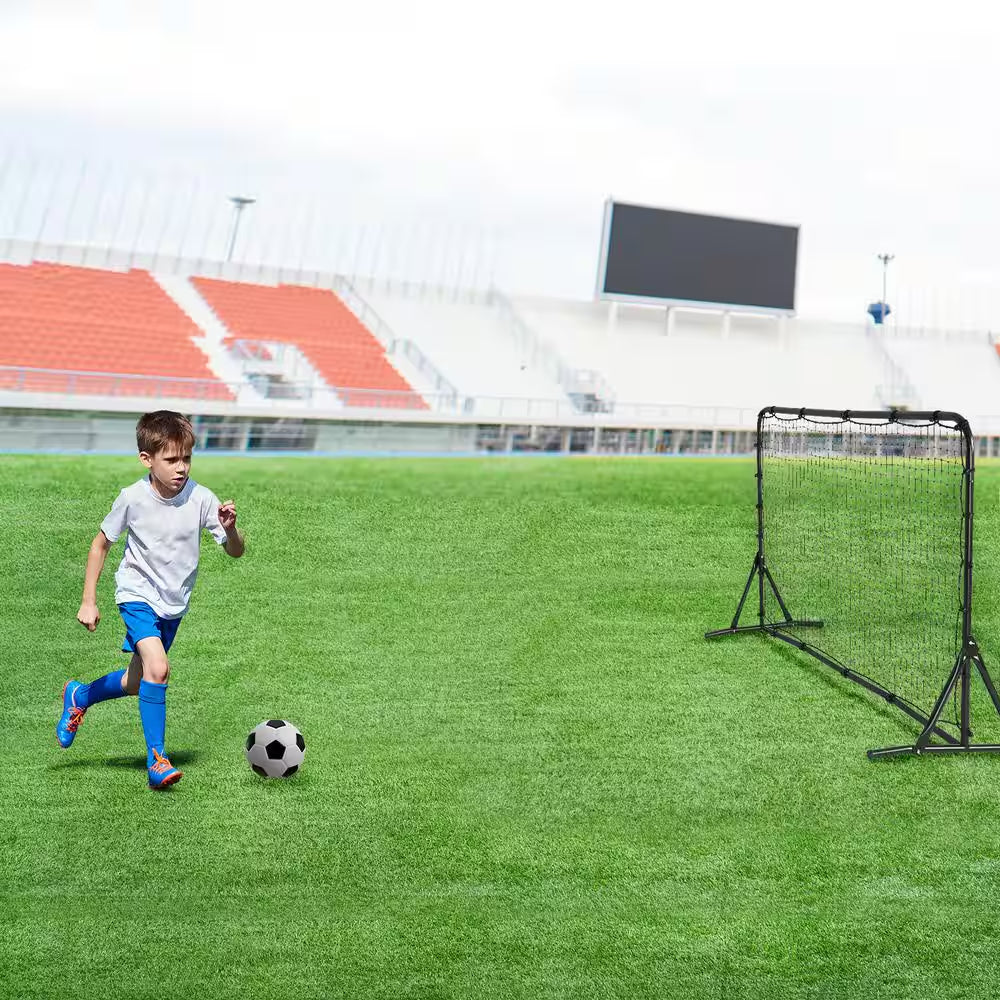 Soccer Rebound Trainer 6x4 FT – Double-Sided Rebound Net with Steel Frame