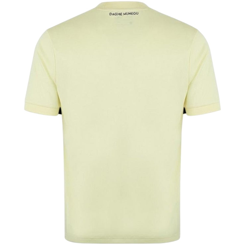 GOATkitz AS Monaco 2025-26 adult third jersey in pale yellow. Customizable with name, number, and badges.