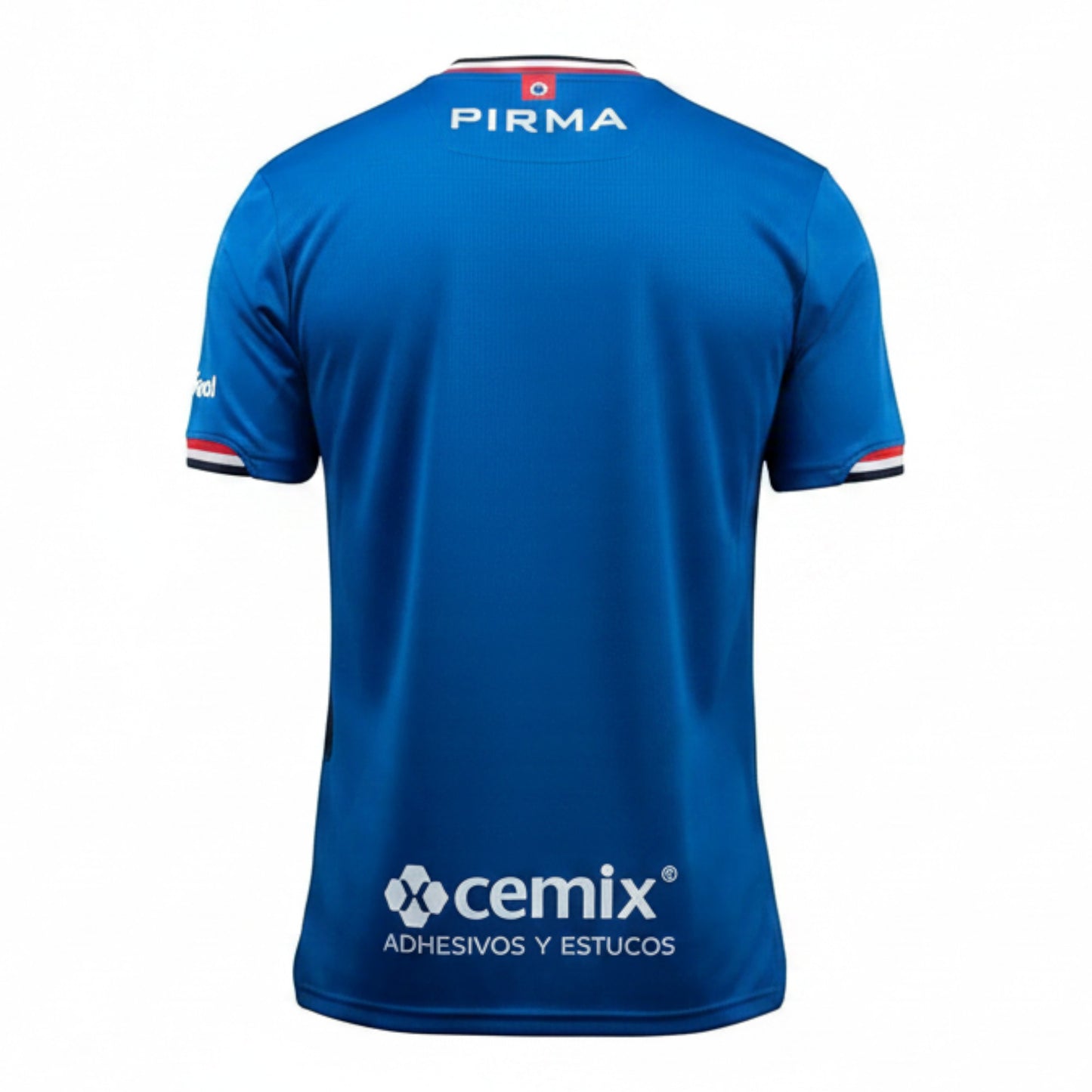 GOATkitz blue Cruz Azul 2025-26 adult home jersey with Pirma logo on back. Short sleeves, crew neck.
