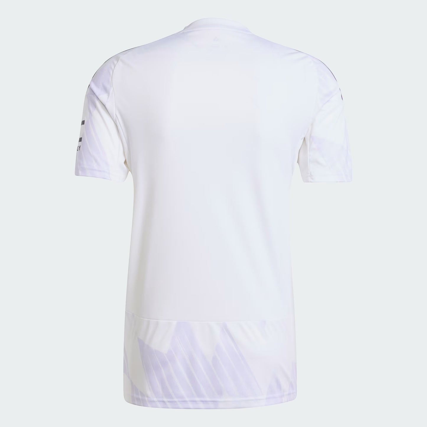 GOATkitz Manchester United 2025-26 adult away jersey in white with purple accents on sleeves and hem. Customizable.