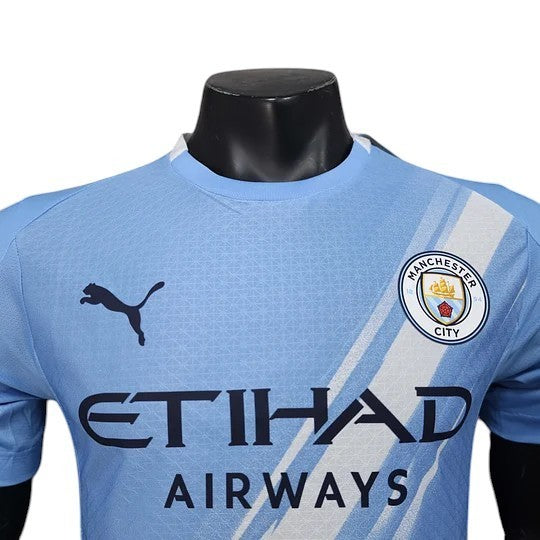 Manchester City 2025-26 Adult Player Version Home Jersey – Size S–XXL – Custom Name & Number, Select Badges