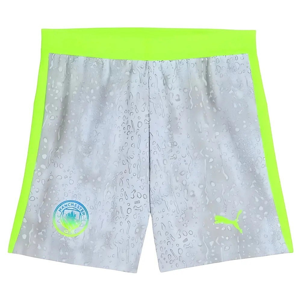Manchester City 2025-26 Kids Third Jersey + Shorts – Sizes 16–28 – Custom Name & Number, Select Badges