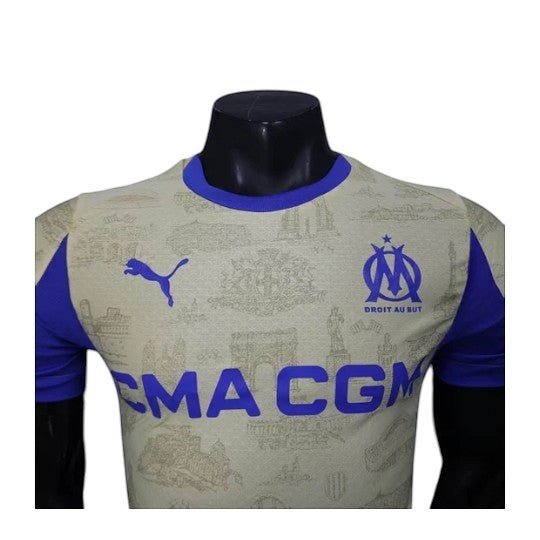 Olympique de Marseille 2025-26 Player Version Fourth Jersey – Size S–XXL – Custom Name & Number, Select Badges