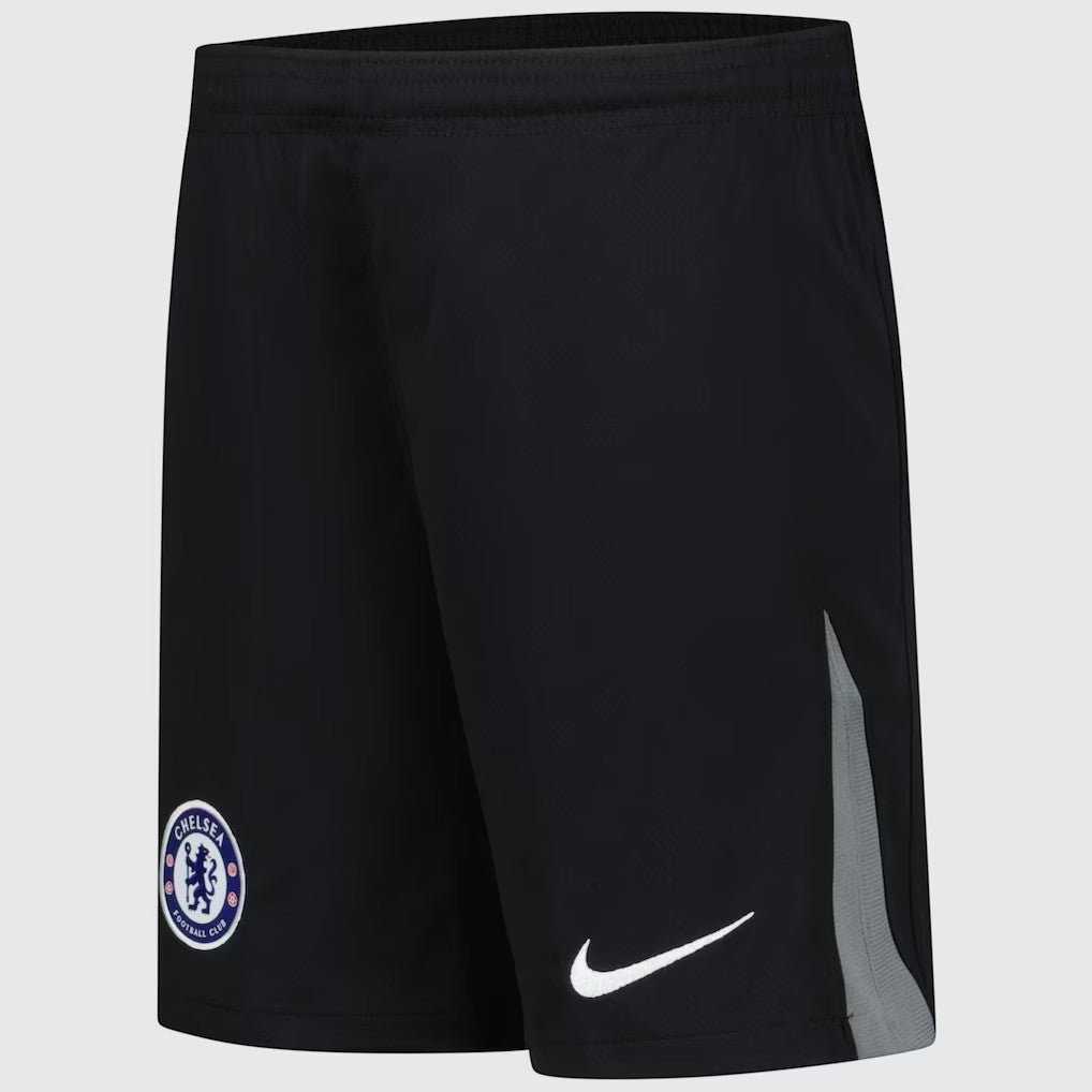 Chelsea 2025-26 Kids Black Goalkeeper Jersey + Shorts – Sizes 16–28 – Custom Name & Number, Select Badges