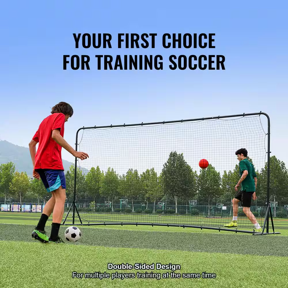 Soccer Rebounder Net 12x6 FT – Adjustable Training Rebound Net with Carry Bag