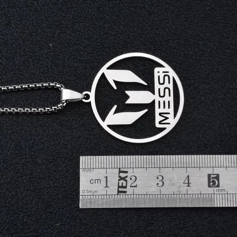 Messi Logo Necklace or Keychain – Stainless Steel Soccer Pendant