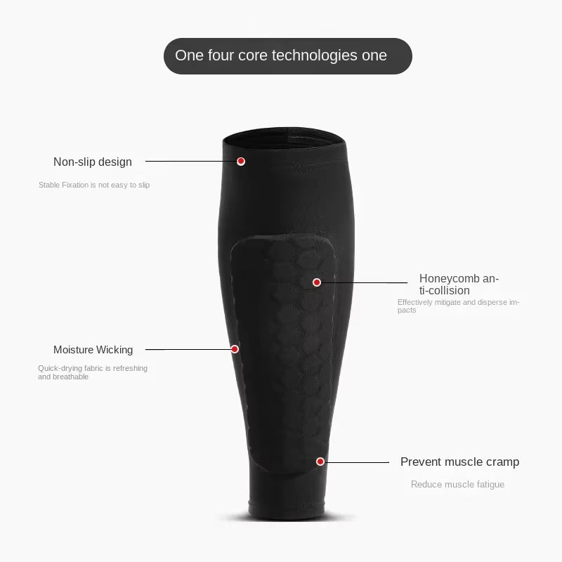 Honeycomb Soccer Shin Guard Sleeves – Built-In Shin Pads