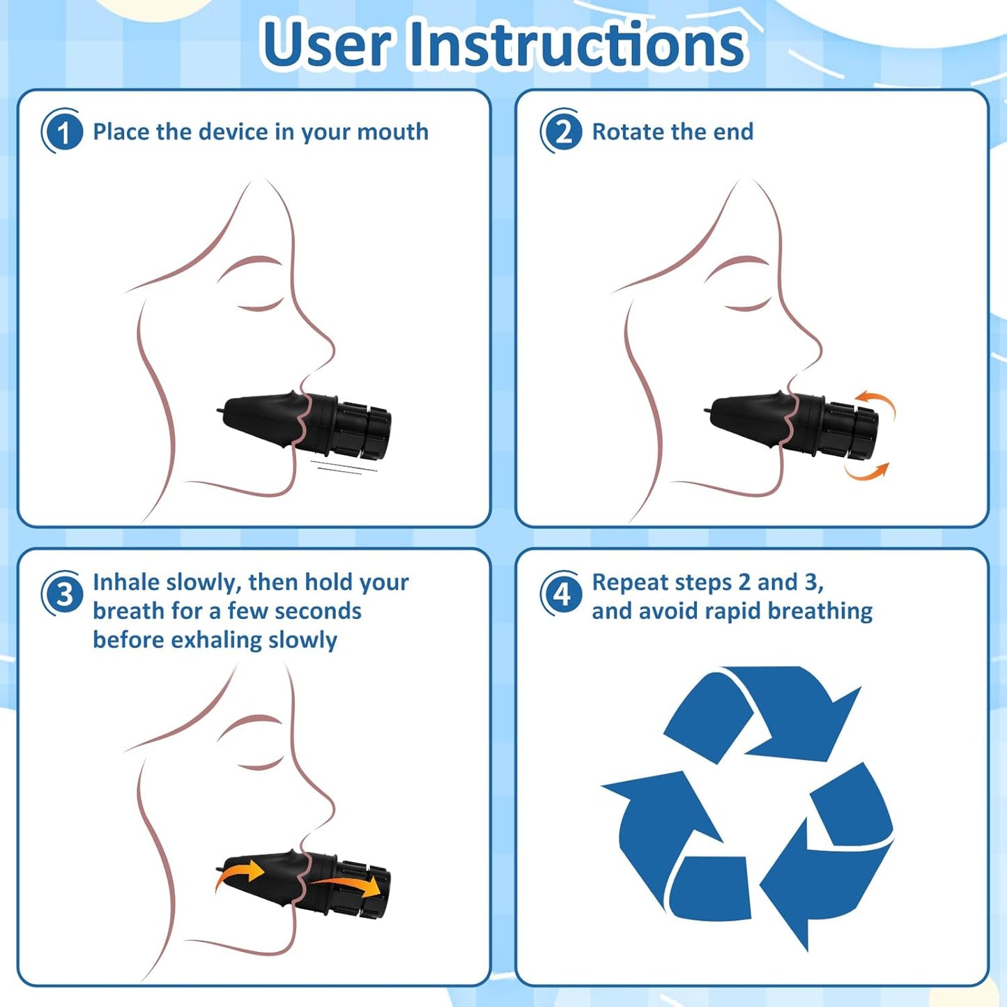 Adjustable Resistance Breathing Trainer – Respiratory Muscle & Endurance Trainer