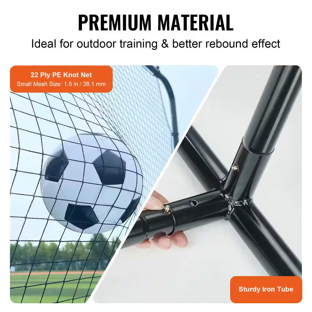 Soccer Rebounder Net 12x6 FT – Adjustable Training Rebound Net with Carry Bag