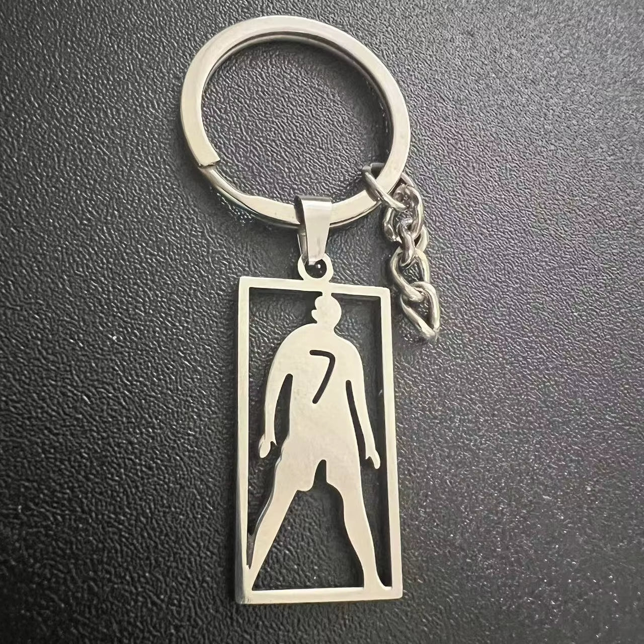 CR7 “SUI” Necklace or Keychain – Stainless Steel Ronaldo Silhouette Pendant