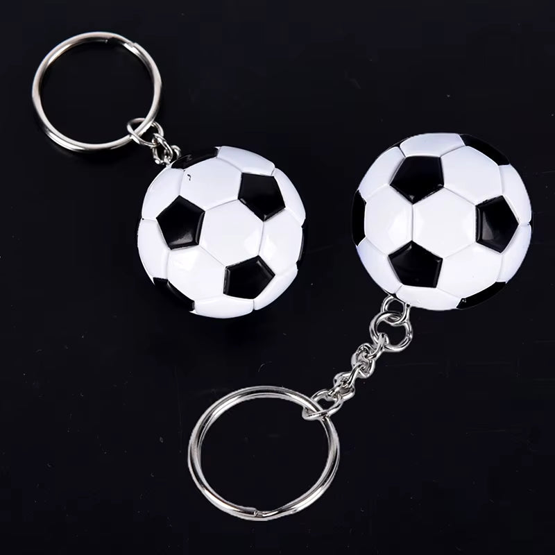 3D Soccer Ball Keychain – PU Leather Football Key Ring