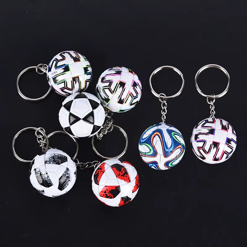 3D Soccer Ball Keychain – PU Leather Football Key Ring