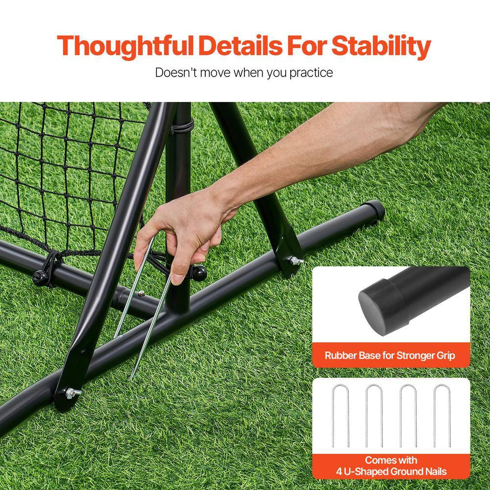 Soccer Rebound Trainer 6x4 FT – Double-Sided Rebound Net with Steel Frame