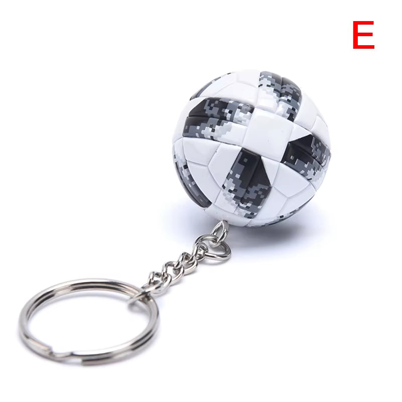 3D Soccer Ball Keychain – PU Leather Football Key Ring