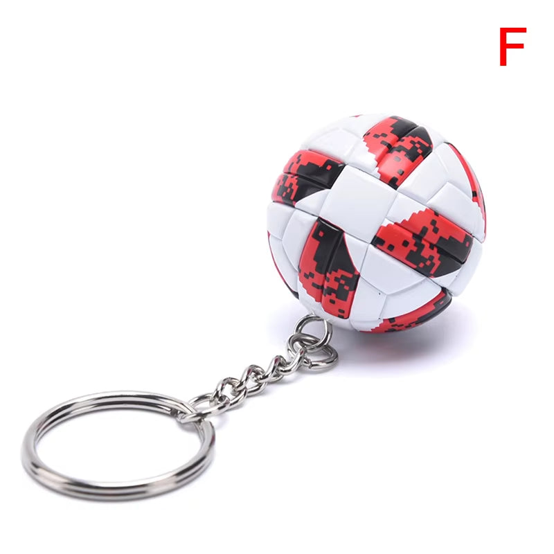 3D Soccer Ball Keychain – PU Leather Football Key Ring