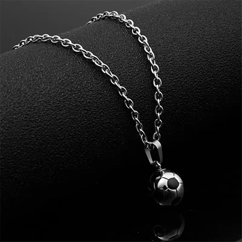 Soccer Ball Necklace Chain – Gold & Silver Football Pendant