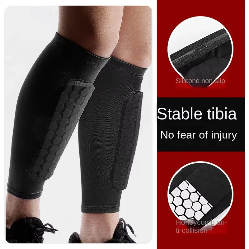 Honeycomb Soccer Shin Guard Sleeves – Built-In Shin Pads