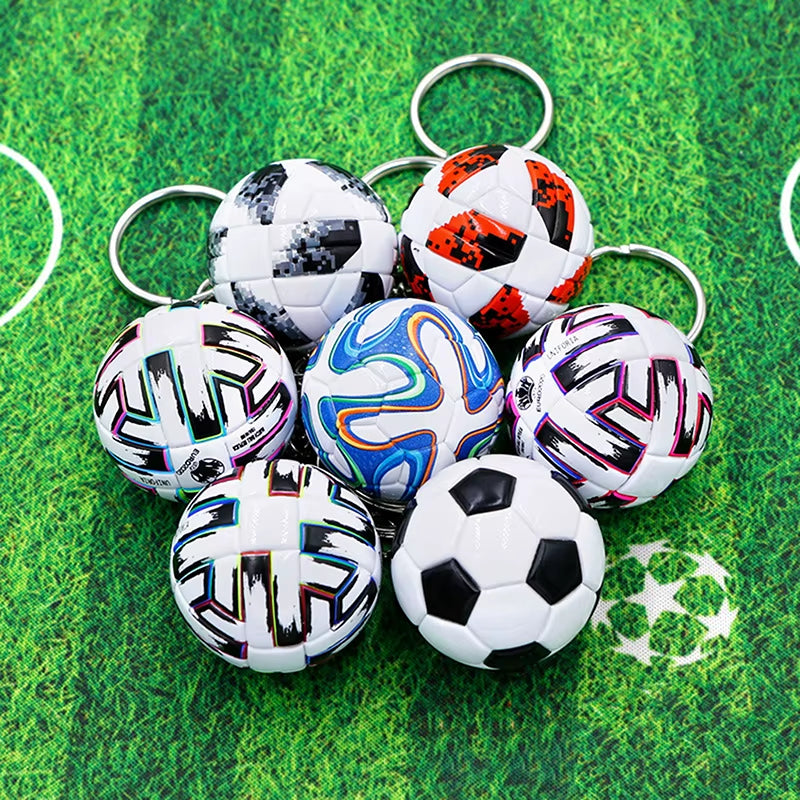 3D Soccer Ball Keychain – PU Leather Football Key Ring