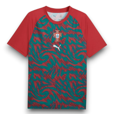 Portugal 2026 Red & Green Swirl Pre-Match Jersey – Size S–XXL – Custom Name & Number, Select Badges