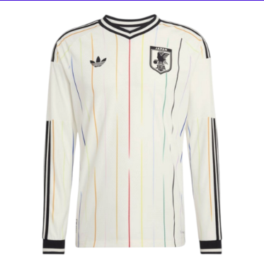 Japan 2026 Long Sleeve Adult Away Jersey – Size S–XXL – Custom Name & Number, Select Badges