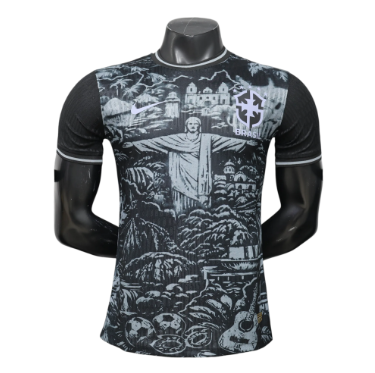 Brazil 2026 Jesus Special Edition Black Player Version Jersey – Size S–XXL – Custom Name & Number, Select Badges