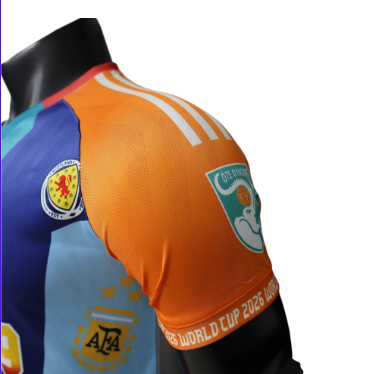 World Cup 2026 Multi-Team Collage Player Version Jersey – Size S–XXL – Custom Name & Number, Select Badges