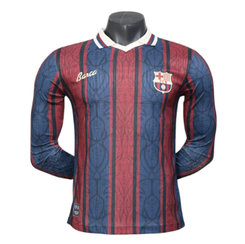 Barcelona 2025-26 Modernist 125th Anniversary Long Sleeve Player Version Jersey – Size S–XXL – Custom Name & Number, Select Badges