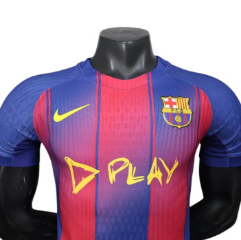 Barcelona x Ed Sheeran 2025-26 Home Player Version Special Edition Jersey – Size S–XXL – Custom Name & Number, Select Badges