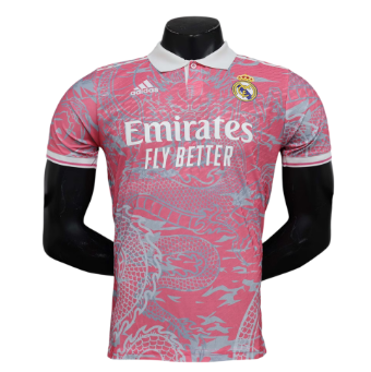 Real Madrid 2025-26 Pink Dragon Player Version Jersey – Size S–XXL – Custom Name & Number, Select Badges