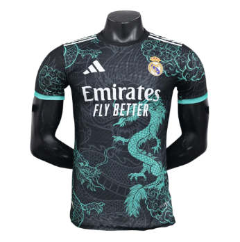 Real Madrid 2025-26 Green Dragon Adult Jersey – Size S–XXL – Custom Name & Number, Select Badges