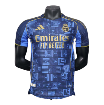 Real Madrid 2025-26 Blue Player Version Jersey – Size S–XXL – Custom Name & Number, Select Badges