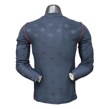 USA 2026 Long Sleeve Player Version Away Jersey – Size S–XXL – Custom Name & Number, Select Badges