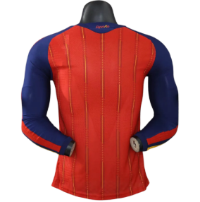 Spain 2026 2 Stars Long Sleeve Player Version Home Jersey – Size S–XXL – Custom Name & Number, Select Badges