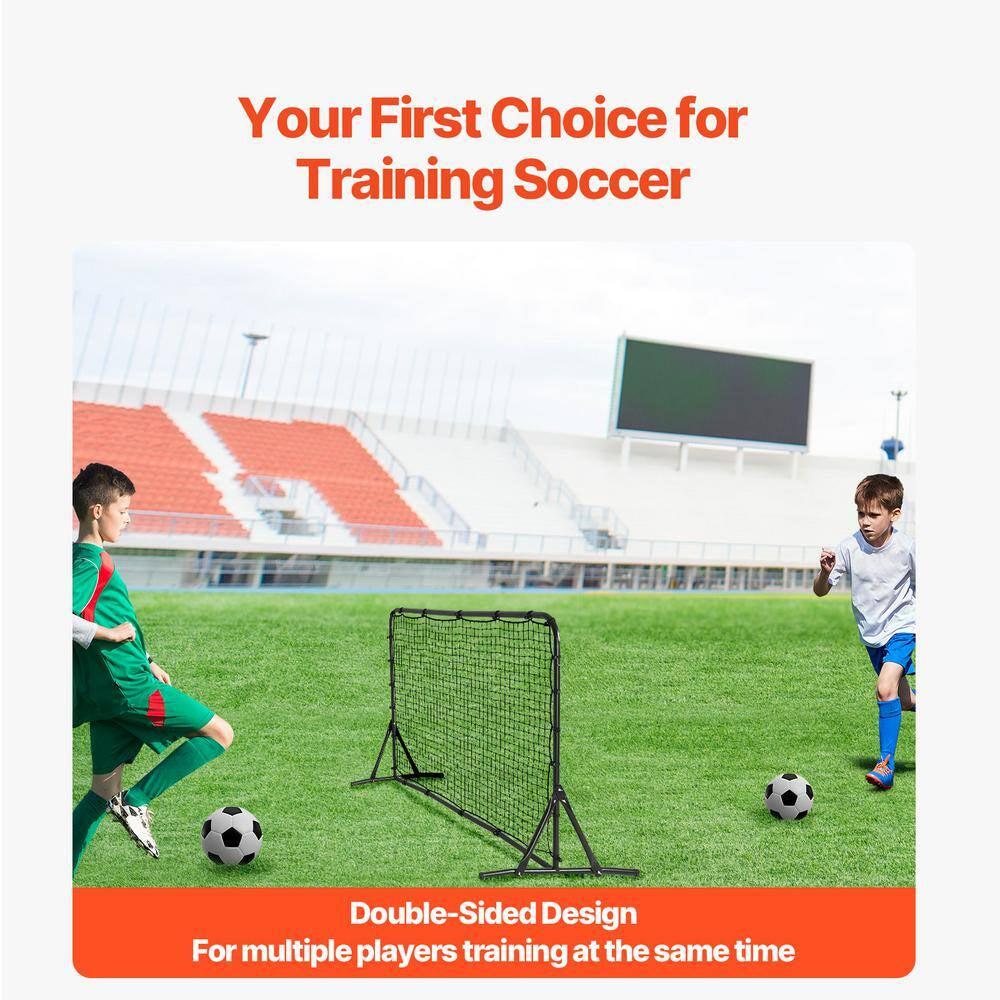Soccer Rebound Trainer 6x4 FT – Double-Sided Rebound Net with Steel Frame