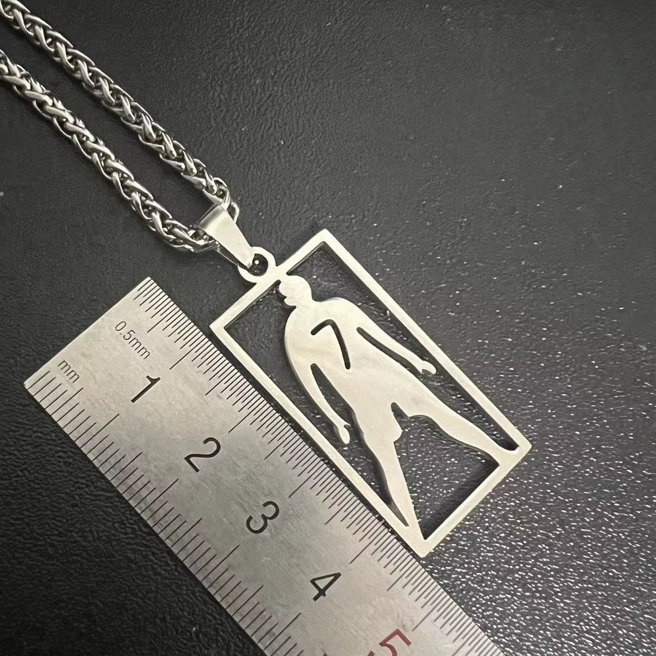 CR7 “SUI” Necklace or Keychain – Stainless Steel Ronaldo Silhouette Pendant