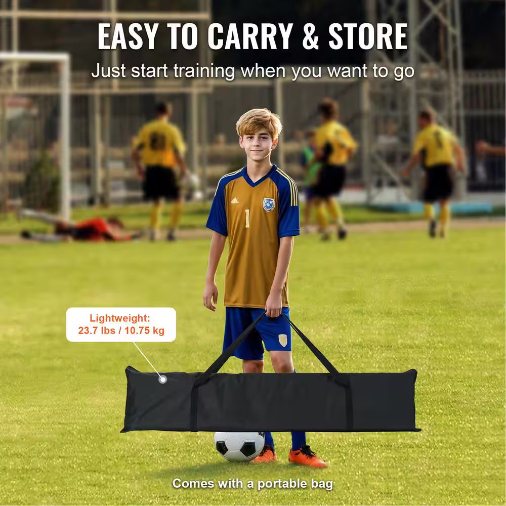 Soccer Rebounder Net 12x6 FT – Adjustable Training Rebound Net with Carry Bag