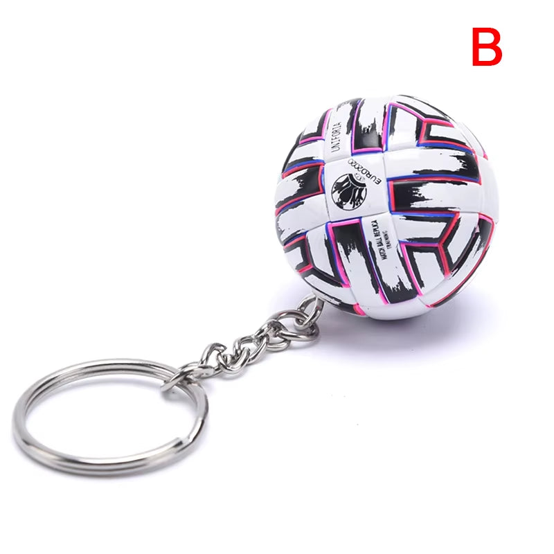 3D Soccer Ball Keychain – PU Leather Football Key Ring