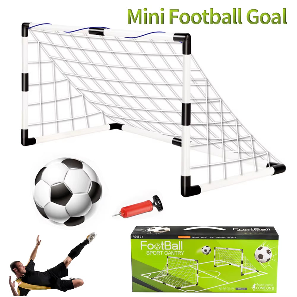 Portable Folding Soccer Goal Set with Ball & Pump