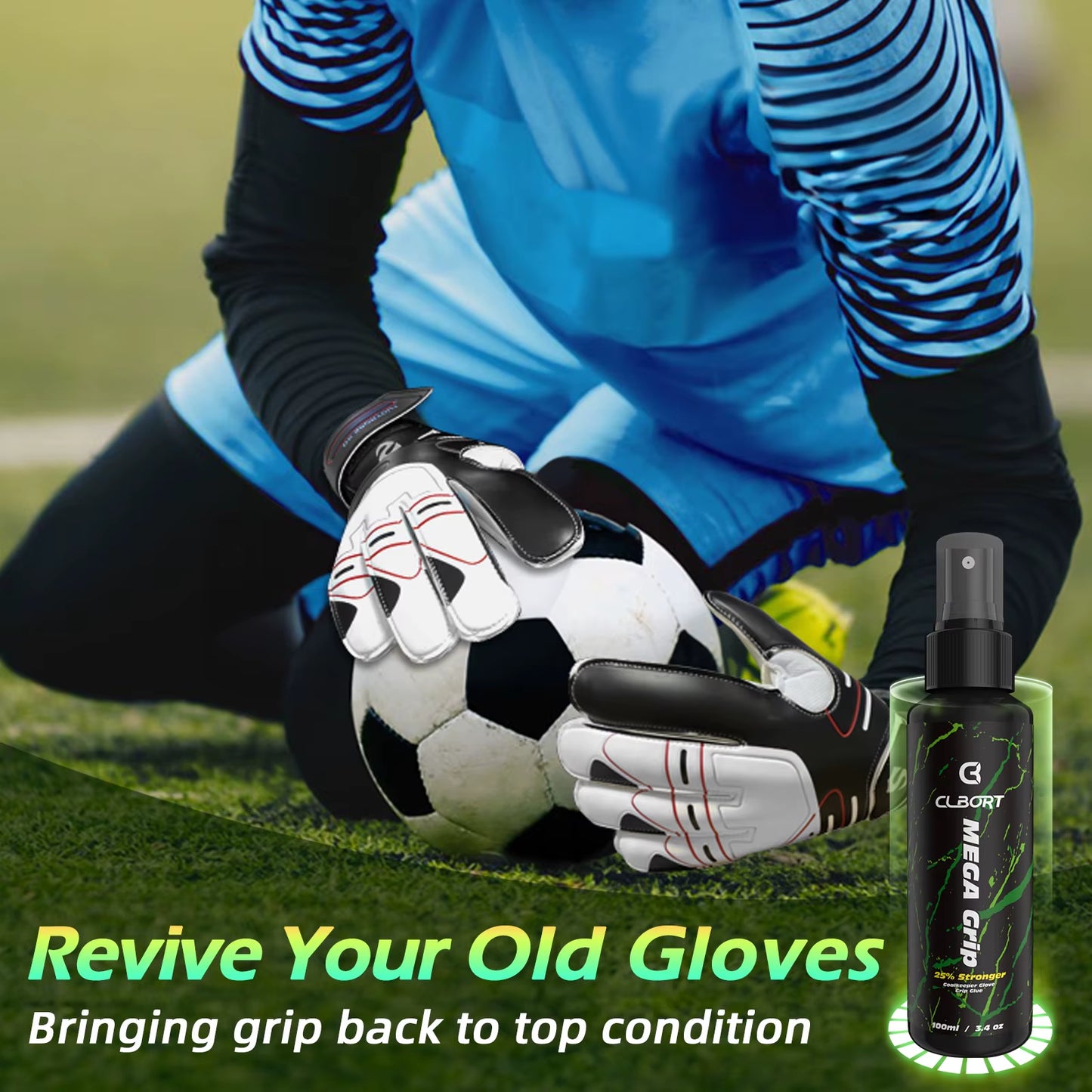 Goalkeeper Glove Grip Spray – Goalie Glove Glue (100ml)