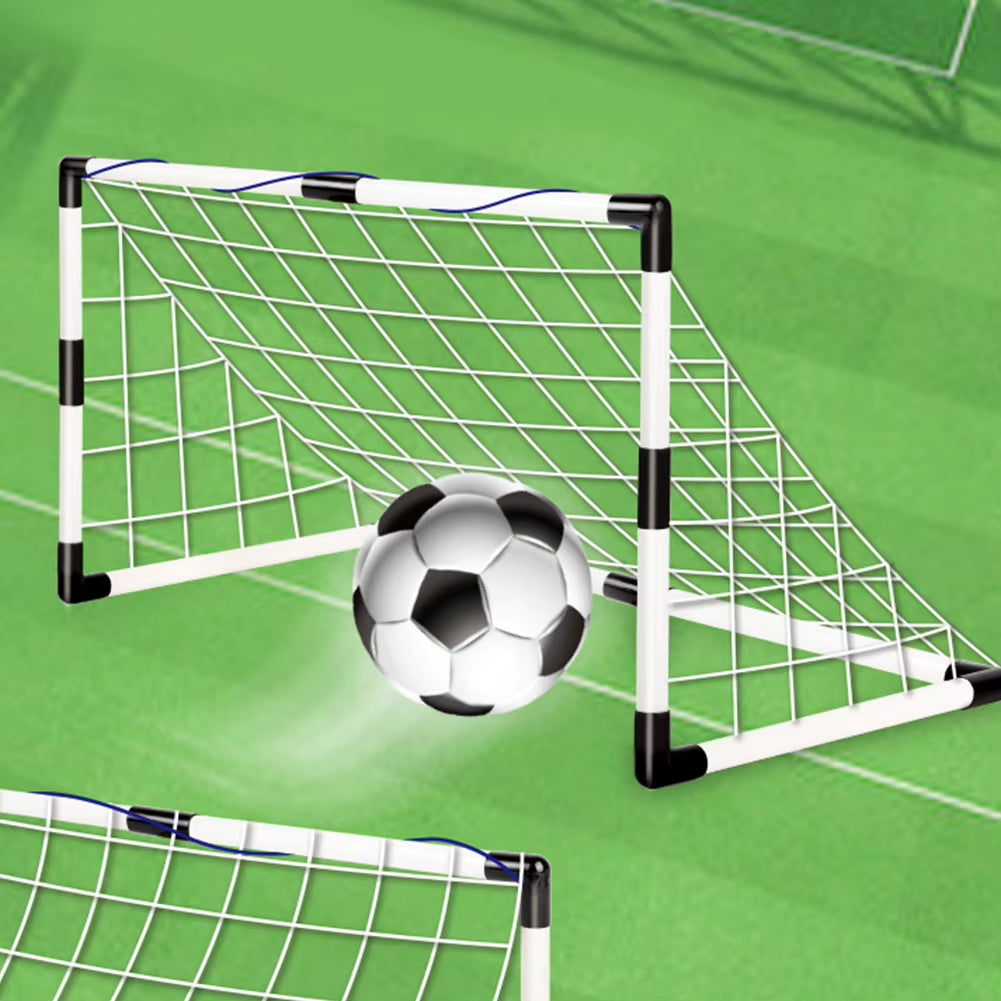 Portable Folding Soccer Goal Set with Ball & Pump