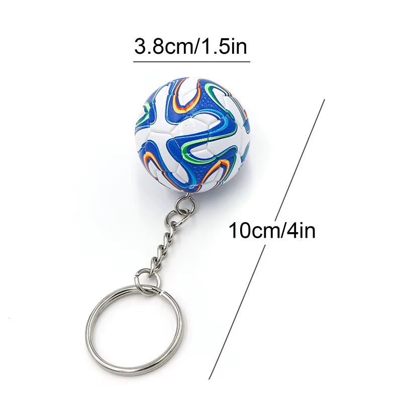 3D Soccer Ball Keychain – PU Leather Football Key Ring