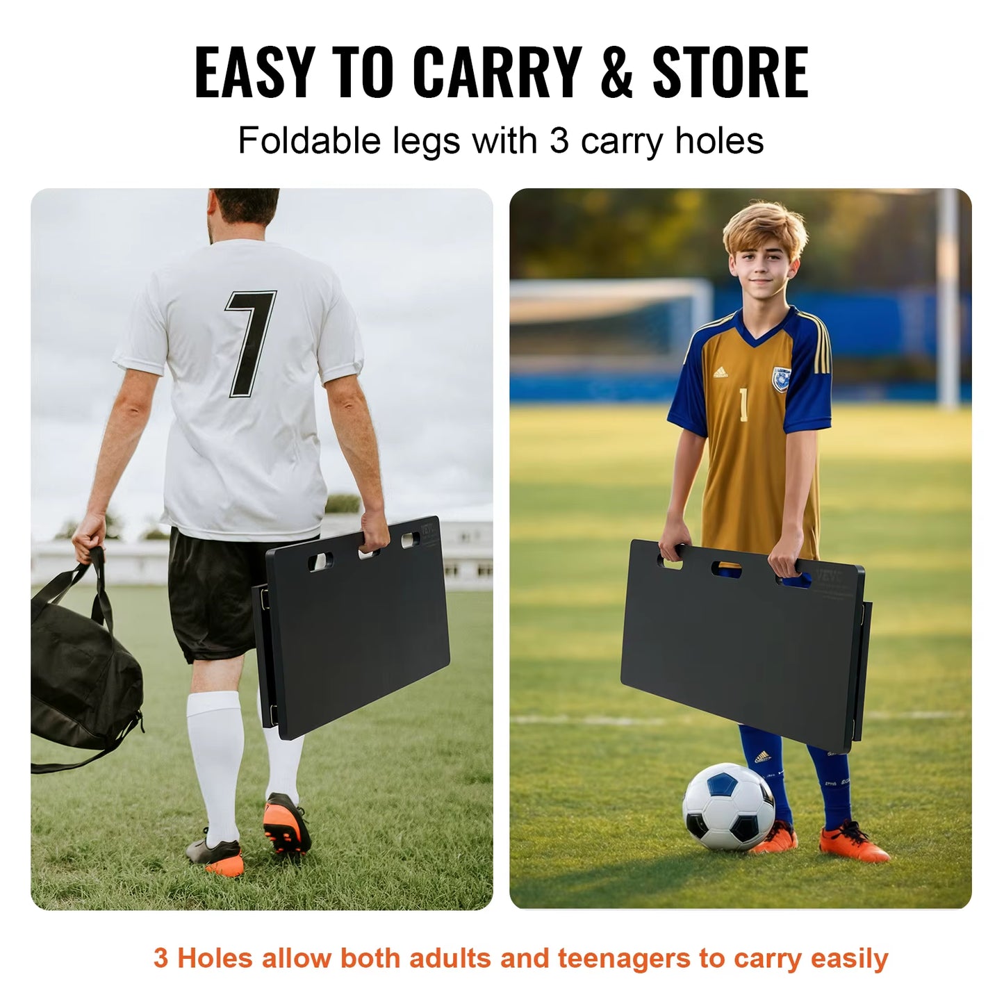 Portable Soccer Rebounder Board – Foldable Passing & Control Trainer