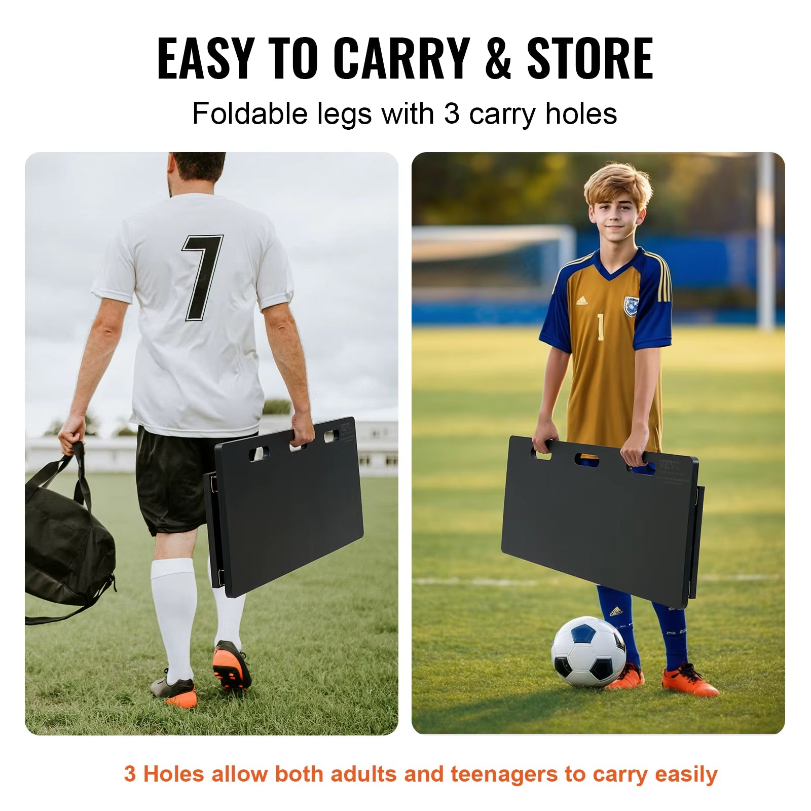 Portable Soccer Rebounder Board – Foldable Passing & Control Trainer