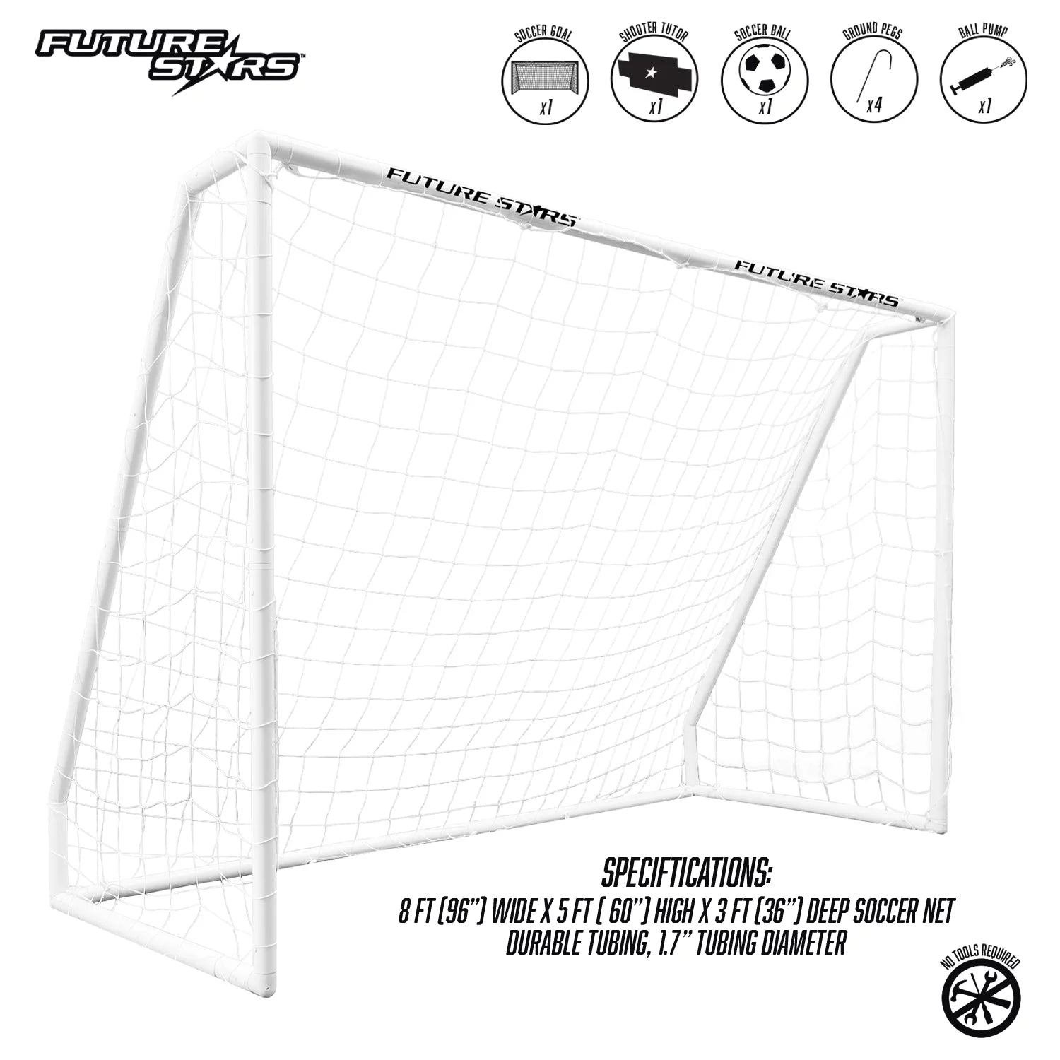 Pro 8FT Soccer Goal Training Kit – Goal, Shooter Tutor, Ball & Pump Set