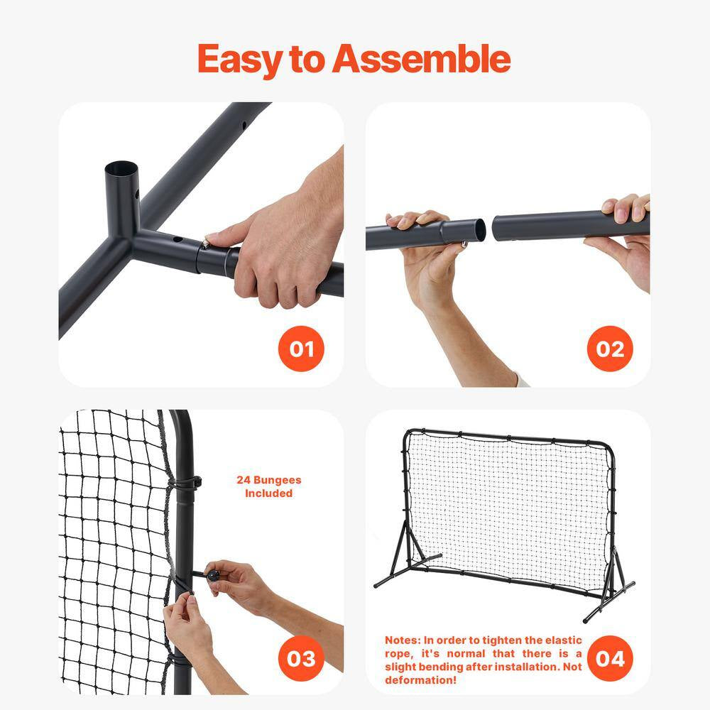 Soccer Rebound Trainer 6x4 FT – Double-Sided Rebound Net with Steel Frame