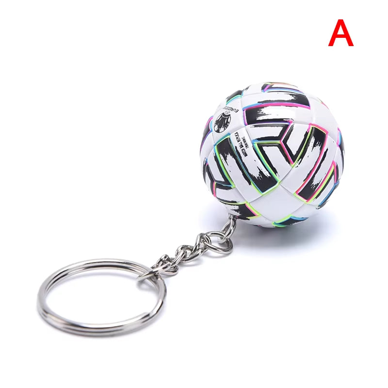 3D Soccer Ball Keychain – PU Leather Football Key Ring