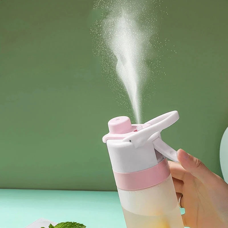 Spray Water Bottle – Cooling Mist Sports Bottle with Large Capacity